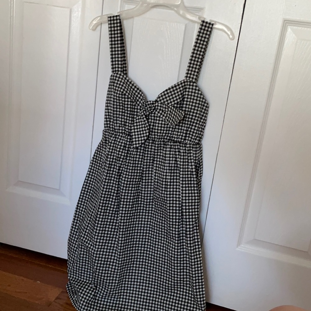 Black and white checkered dress